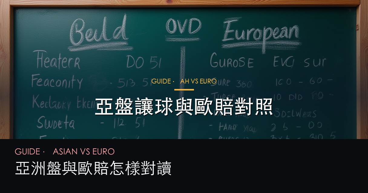 亞盤與歐賠對照主圖